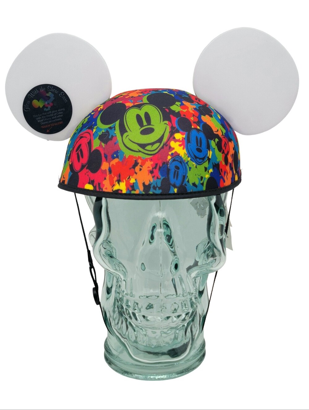 Disney Parks Glow With The Show Light Up Mickey Mouse Ears Paint Splatter Hat OS